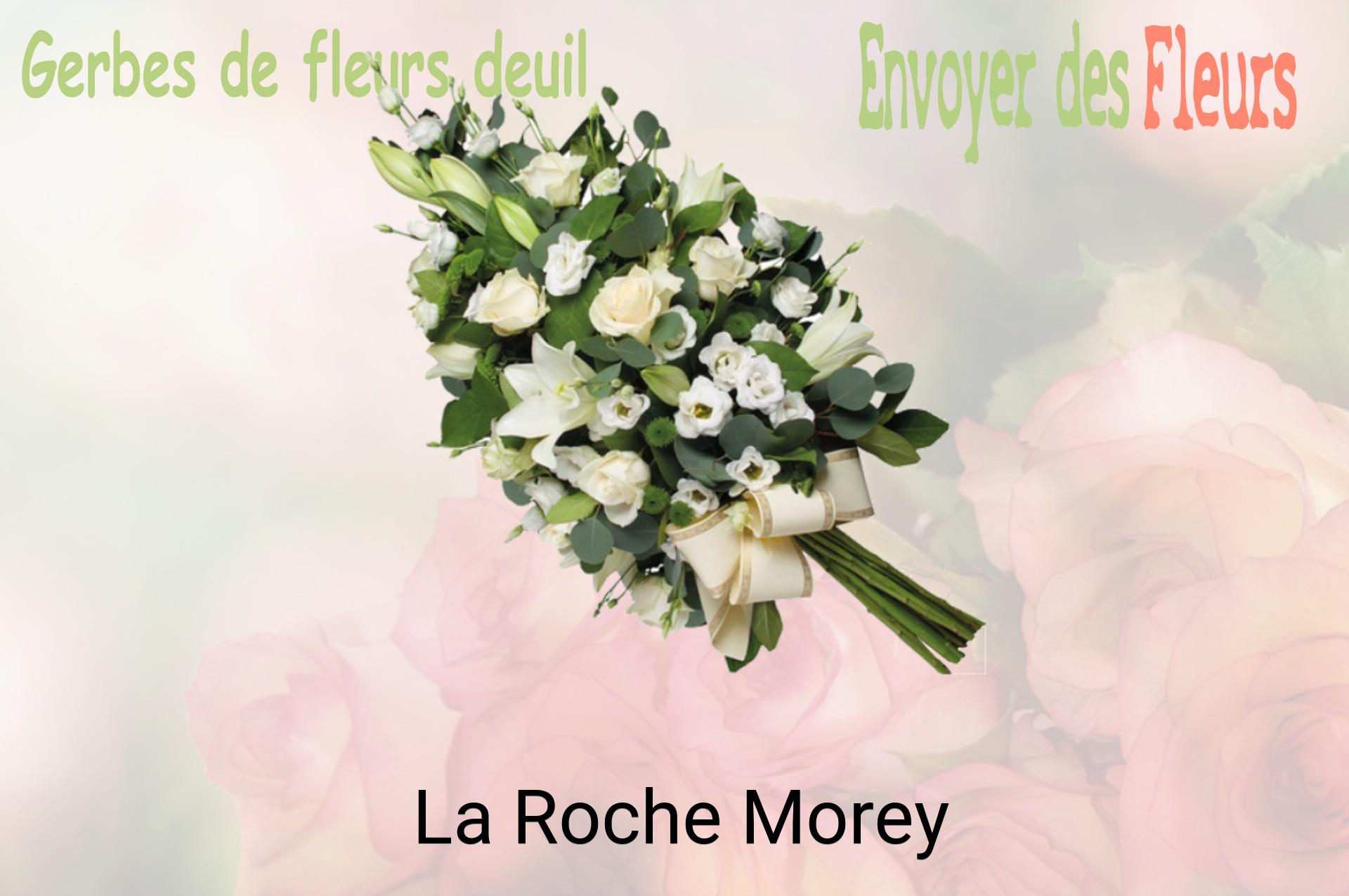 Gerbe de fleurs de deuil livrée à La Roche-Morey